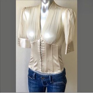 Chiffon and Silk Marciano Corset top